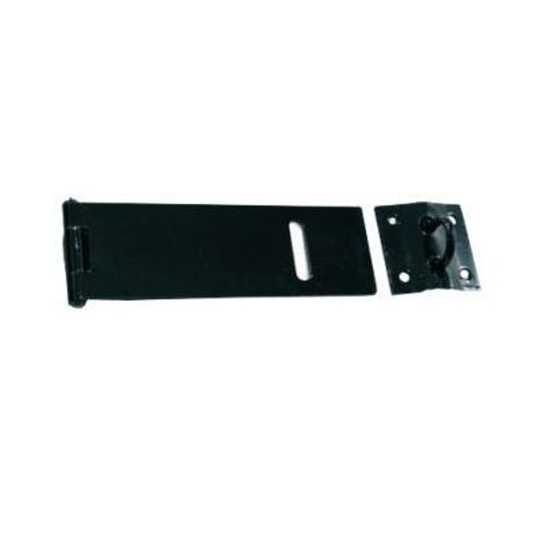 Hasp&Staple L/Dty Black 100mmPre Packed