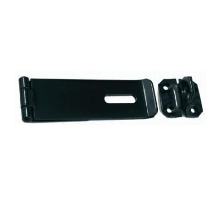 Hasp&Staple M/Dty Black 150mmPre Packed