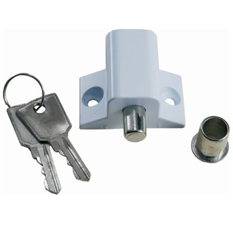 Patio Door Lock Abl White Pre Packed