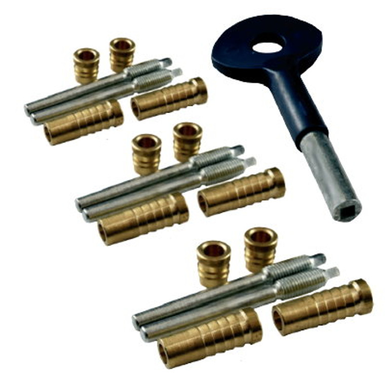 Supreme Brass Sash Screw Bolt X6 + Key Pre-Packed