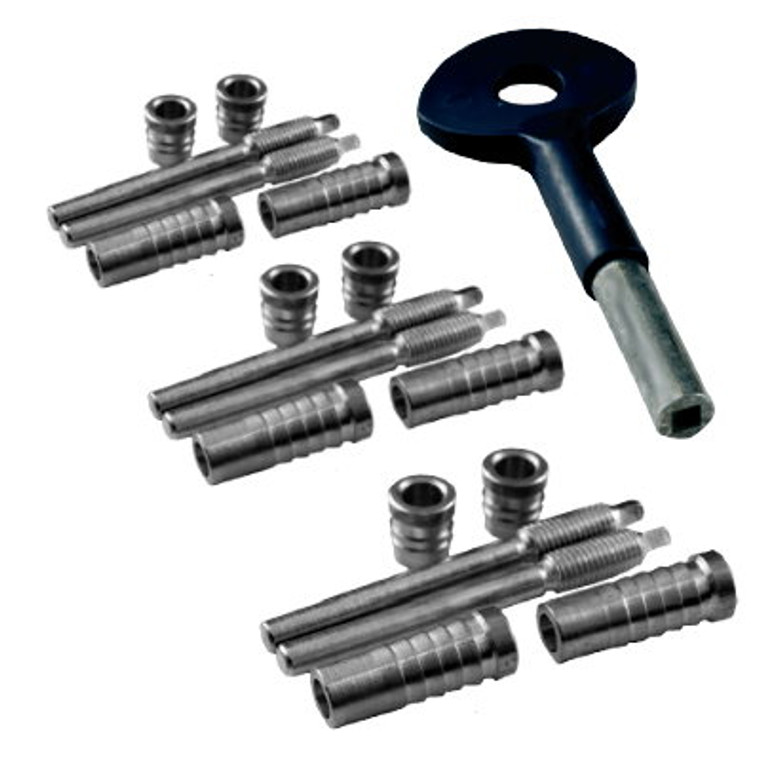 Supreme Satin Sash Screw Bolt X6 + Key Pre-Packed