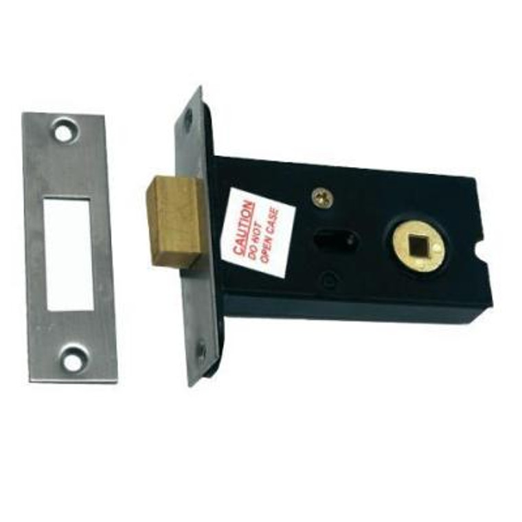 Bathroom Deadbolt Satin 75mm Pre Packed