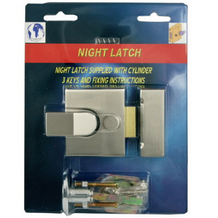 Nightlatch Nrw Grey C/W Cyl + 3Keys