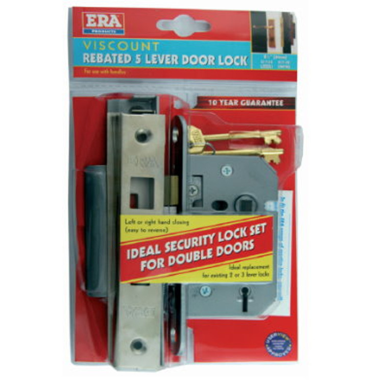 Era 5L Rebated Sashlock Satin 65mm Pre Packed