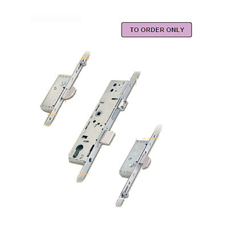 Timber Mpl 45mm Back Set 2 Hook / 2 Pins 90mm Lock Centre Satin