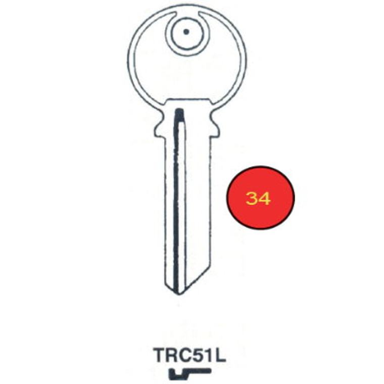 K/B P/Lock T/C Trc51L (Tl5R) / Tr6 50mm X10