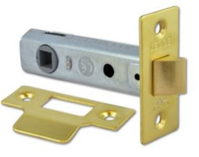 Tubular Latch Legge Brass 63mm Pre Packed