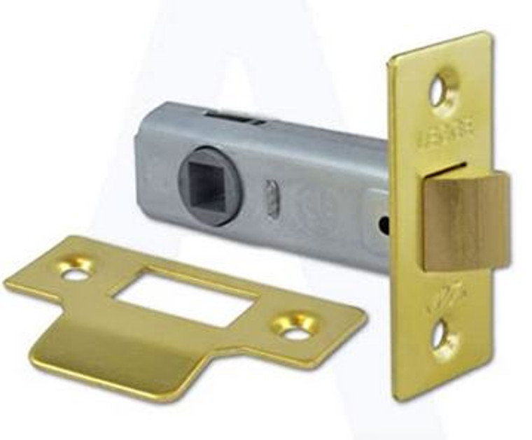 Tubular Latch Legge Brass 75mm Pre Packed