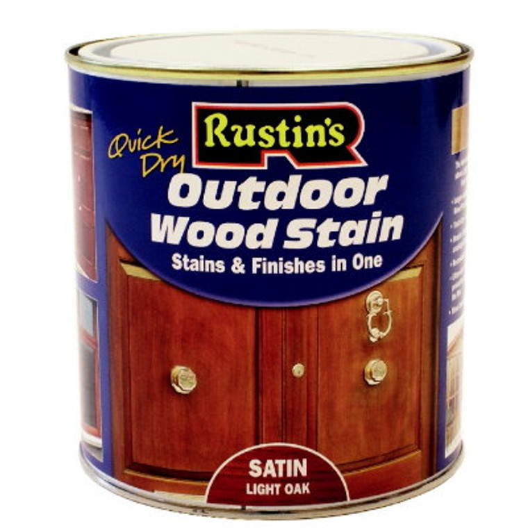 Outdoor Wood Stain Satin Medium Oak 250ml