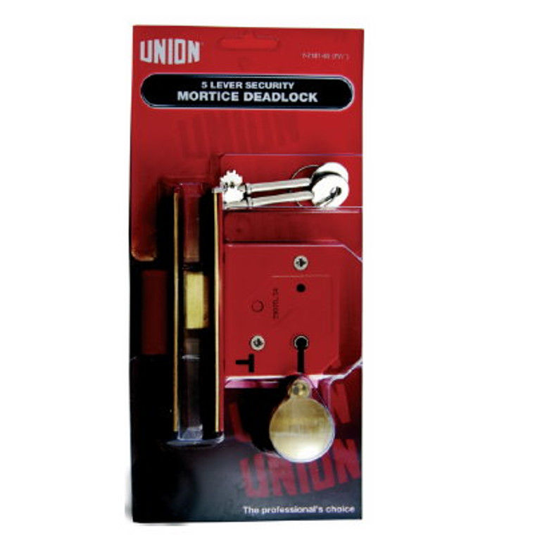 Union 5 Lev Deadlock Brass 5L 75mm