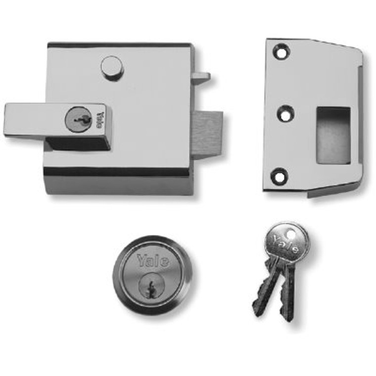 Yale No 1 Nightlatch Chrome 60mm Pre Packed