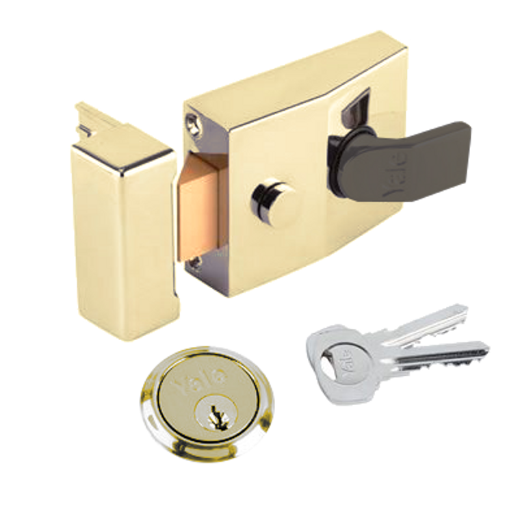 Yale 89 Dead Locking Brasslux Nightlatch 60mm Pre Packed