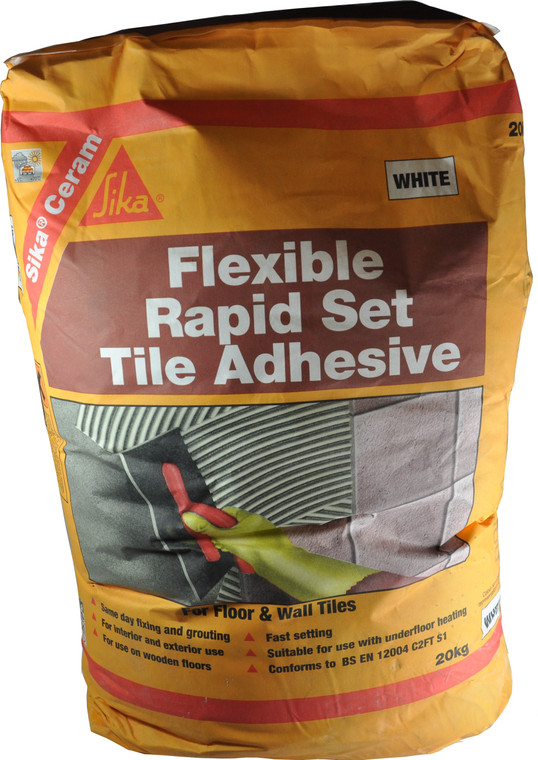 Flexible Rapid Set Tile Adhesive White 20Kg