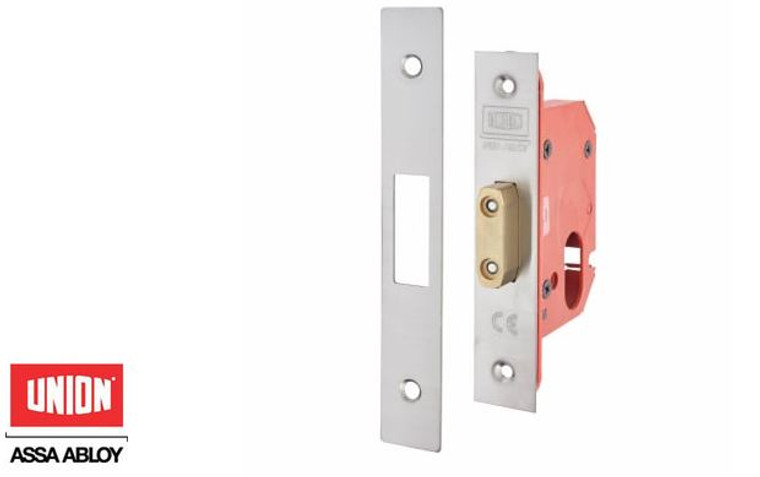 Union Strongbolt Oval Profile Deadlock 75mm Satin