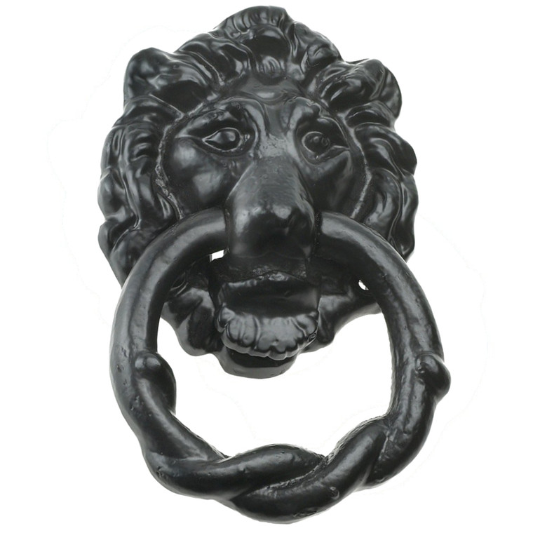 Black Antique Lion Head Knocker 140mm Pre Packed