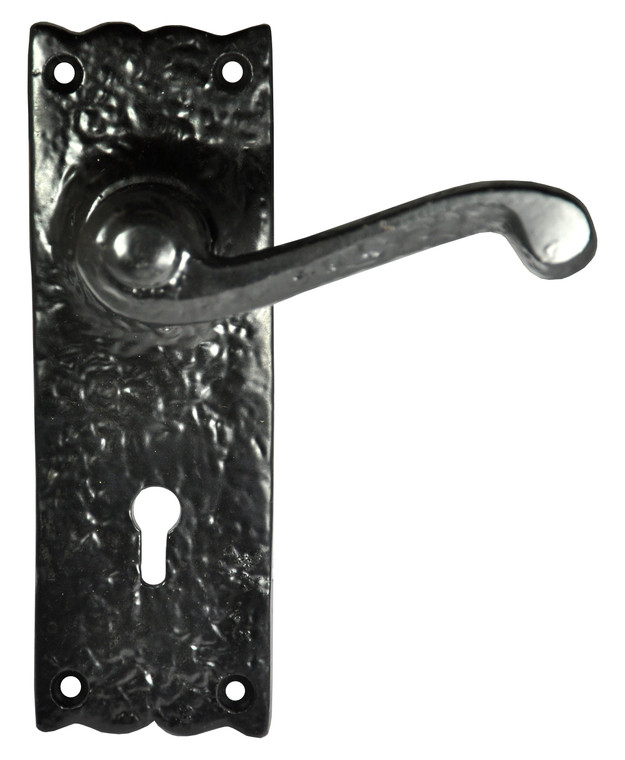 Black Antique Lever Lock Handle
