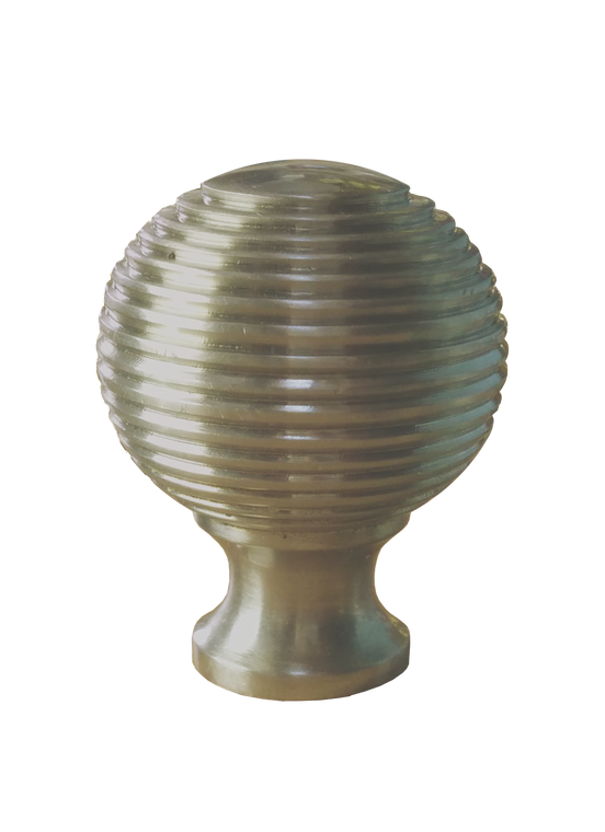 32mm Reeded Satin Cupboard Knob Pre Packed