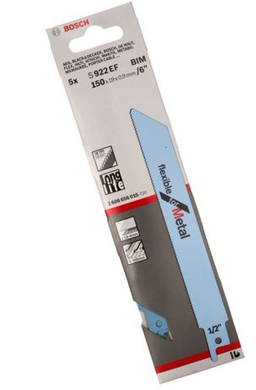 Bosch Recip Blade Metal S918B 150mm X5