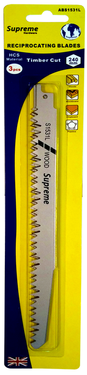 Supreme Recip Blade Wood S1531L 240mm X3