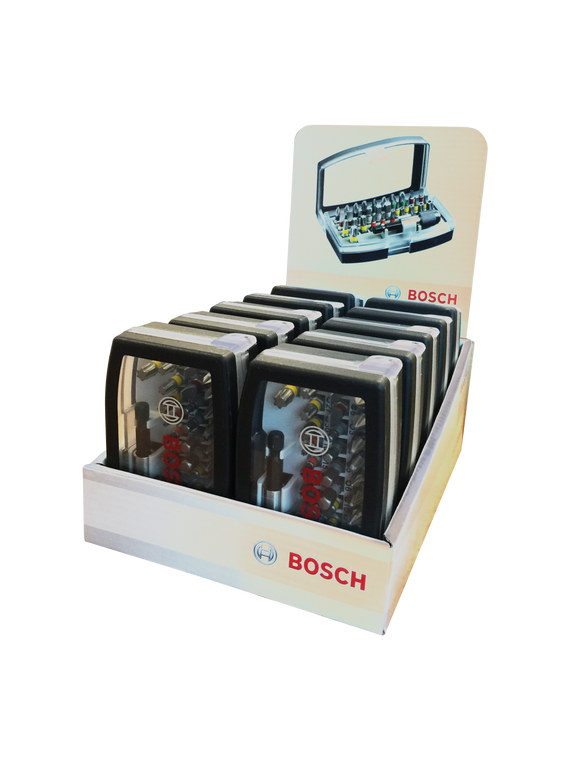 Bosch Merchandiser: 10 X 32Pc Driver Bit Set