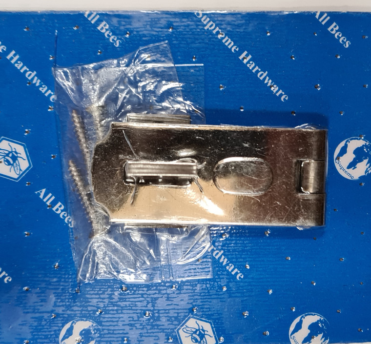 Hasp & Staple Chrome 50mm Pre Packed