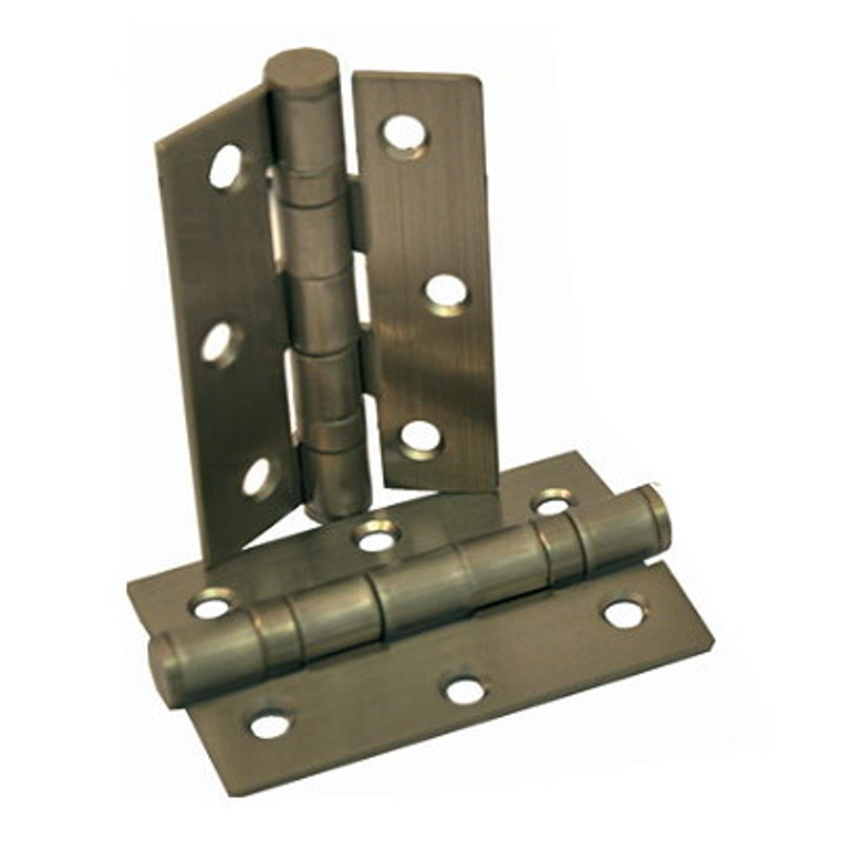 75 X 50mm Satin Plated Ball/B Hinges