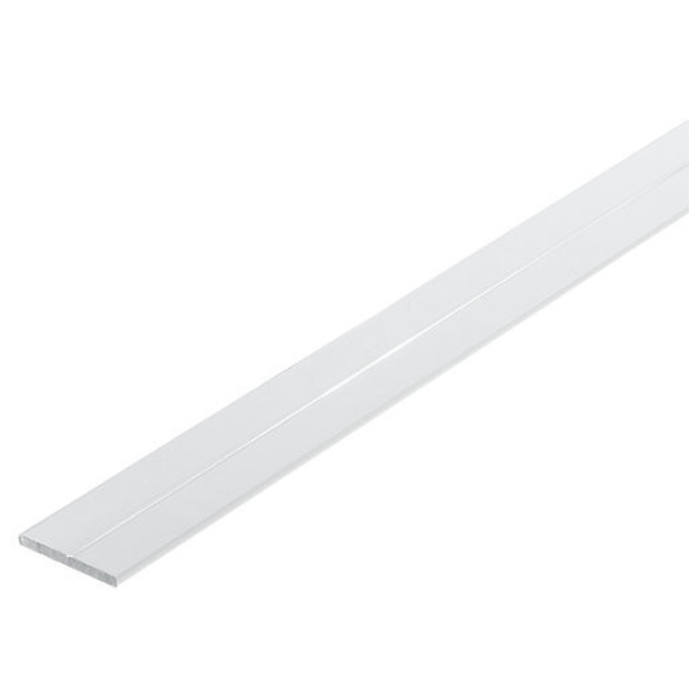 PVC FLAT STRIP WHITE 25x3mm 2.4M
