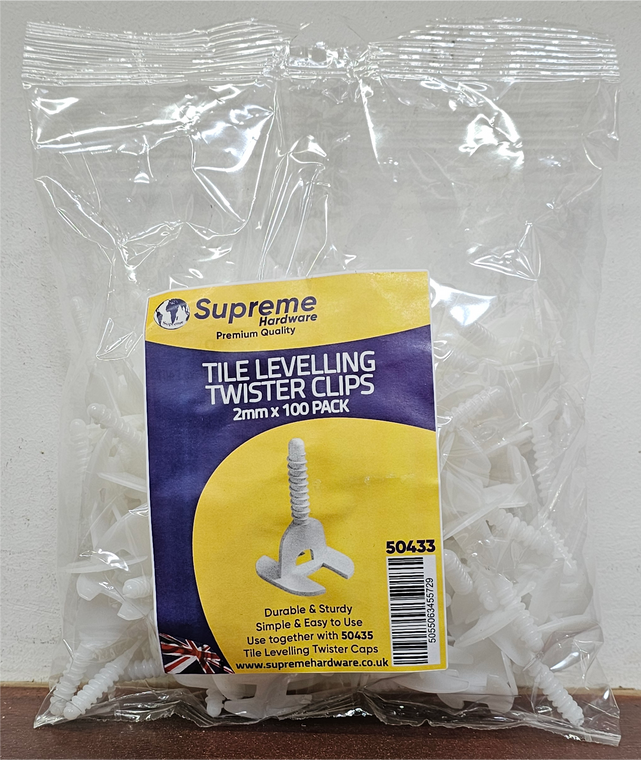 Supreme Tile Levelling Twister Clips 3mm x 100