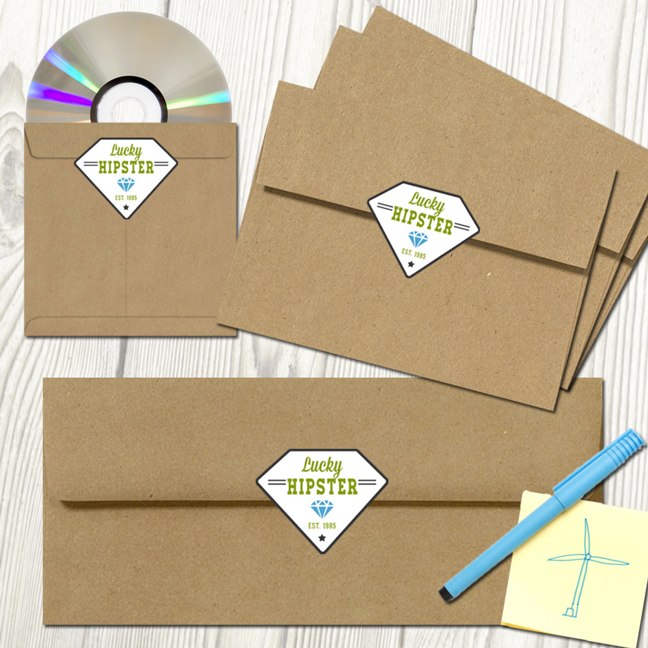 Custom Envelope Seals Wall Decor Stickers