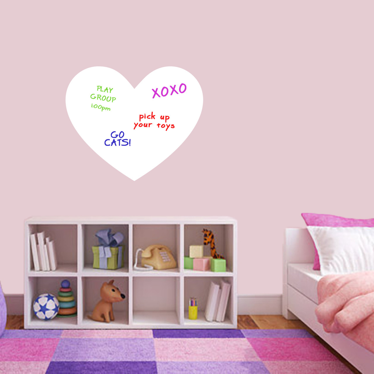 Dry Erase Heart Wall Decals Wall Decor Stickers