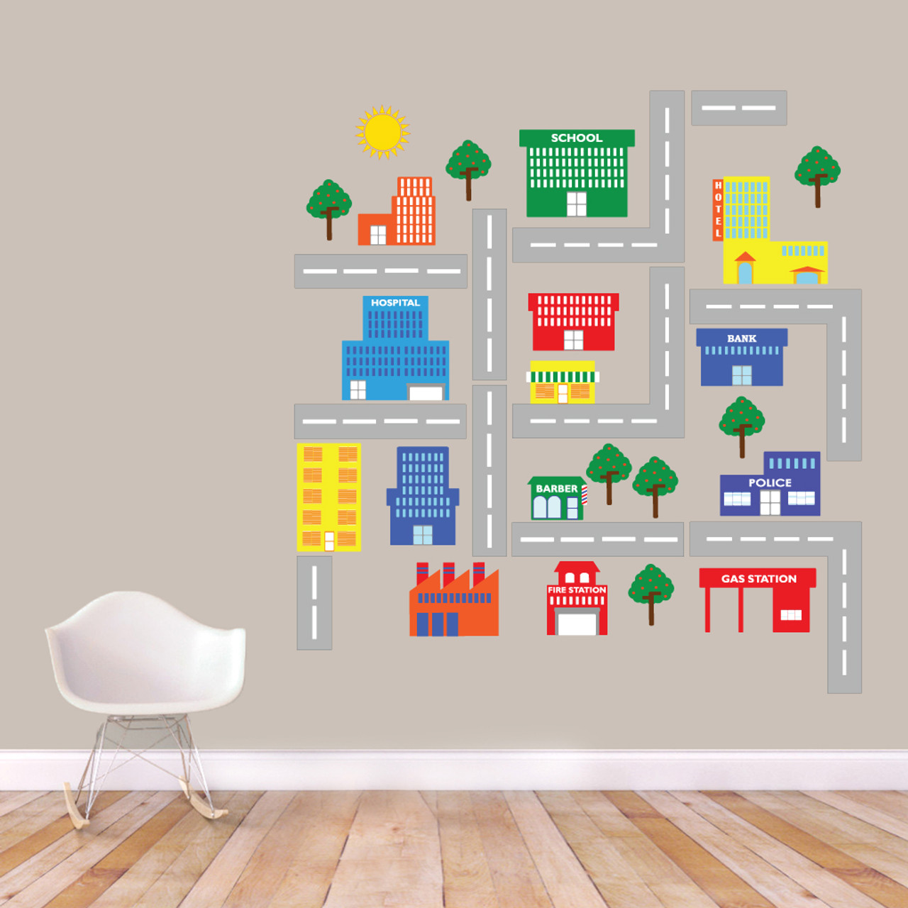 Little Village Printed Wall Decals Home Decor Wall Decals