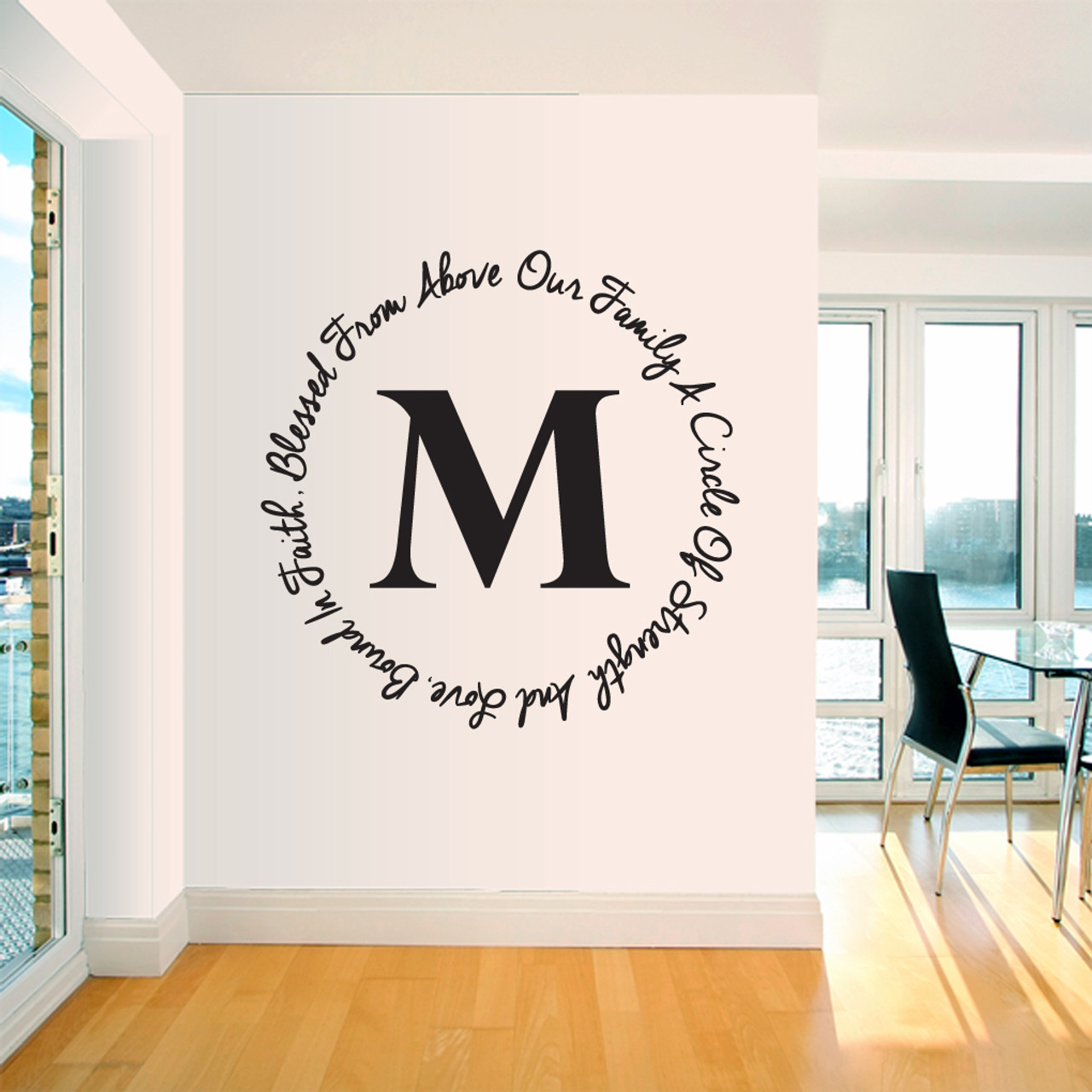 monogram wall decal