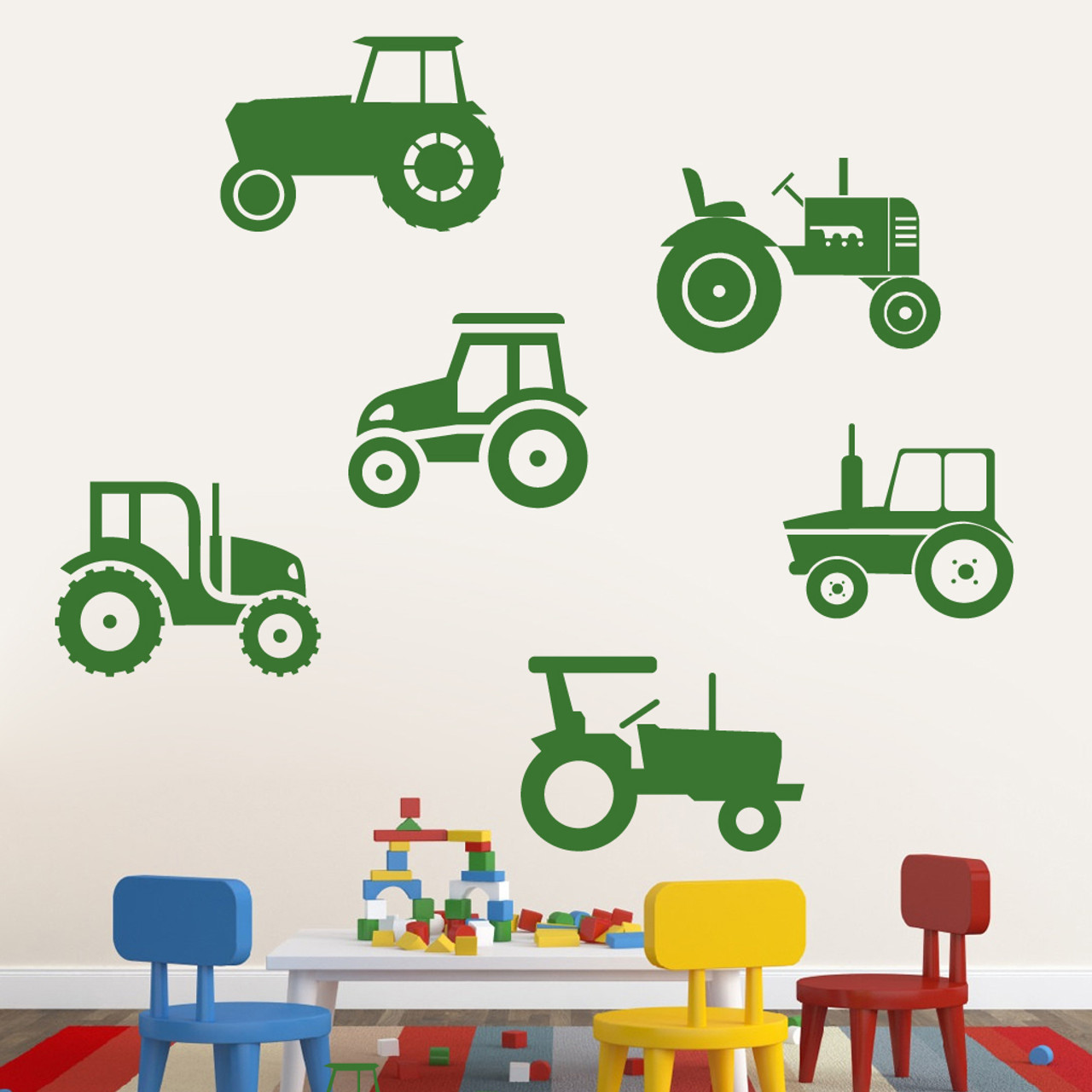 Set Of Tractors Wall Decals Home Decor Wall Decals