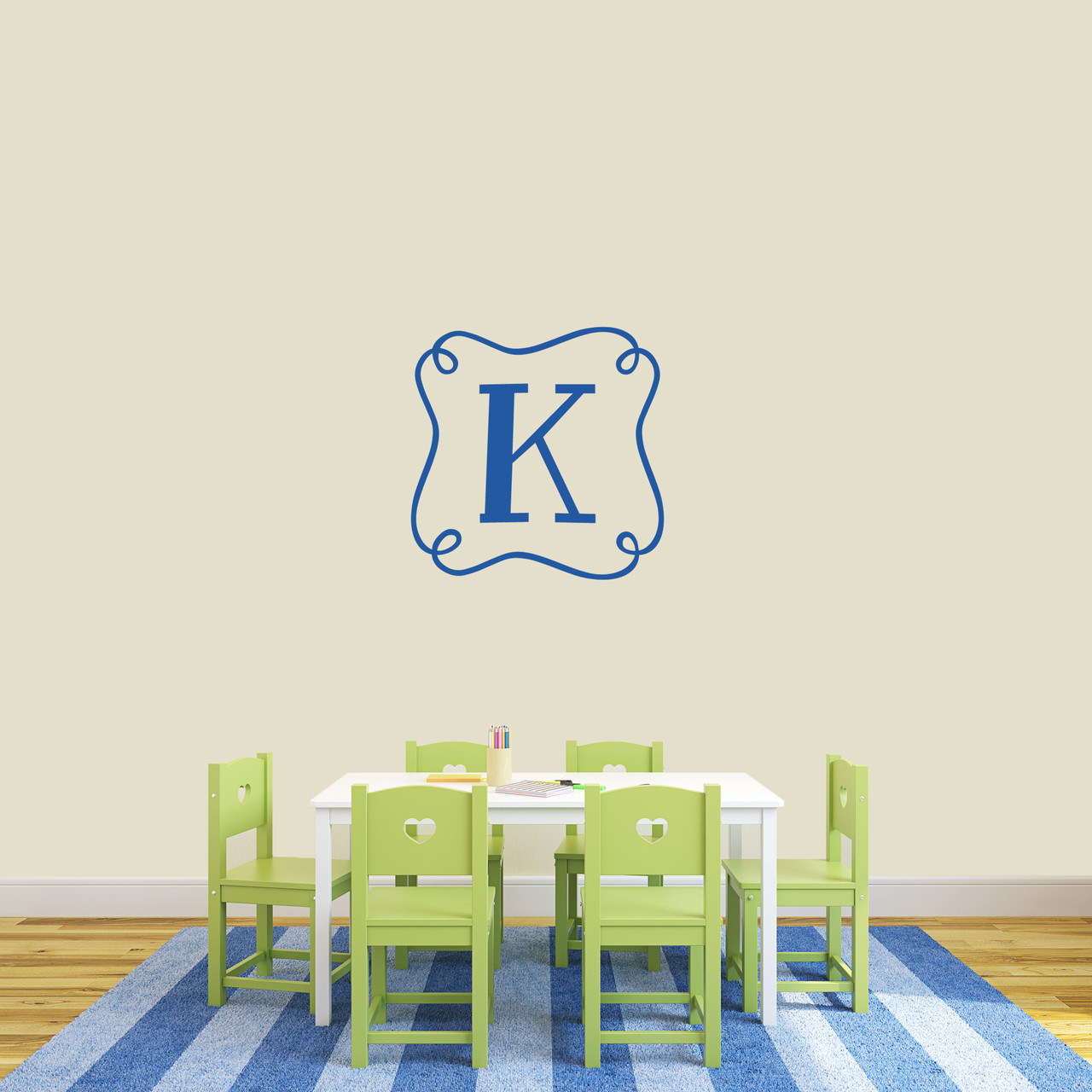 monogram wall decal