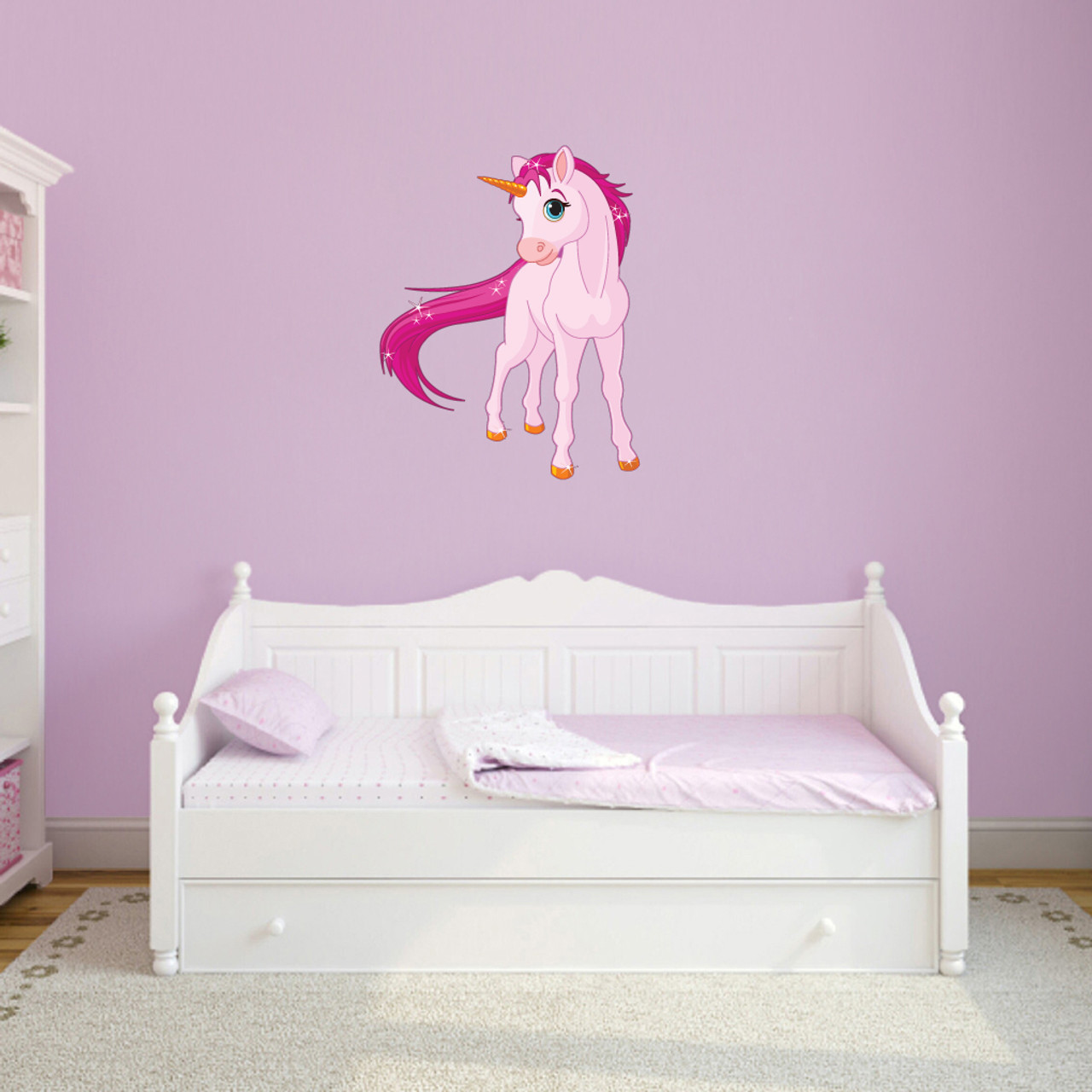 unicorn wall decal, girls bedroom, Sweetums Signatures