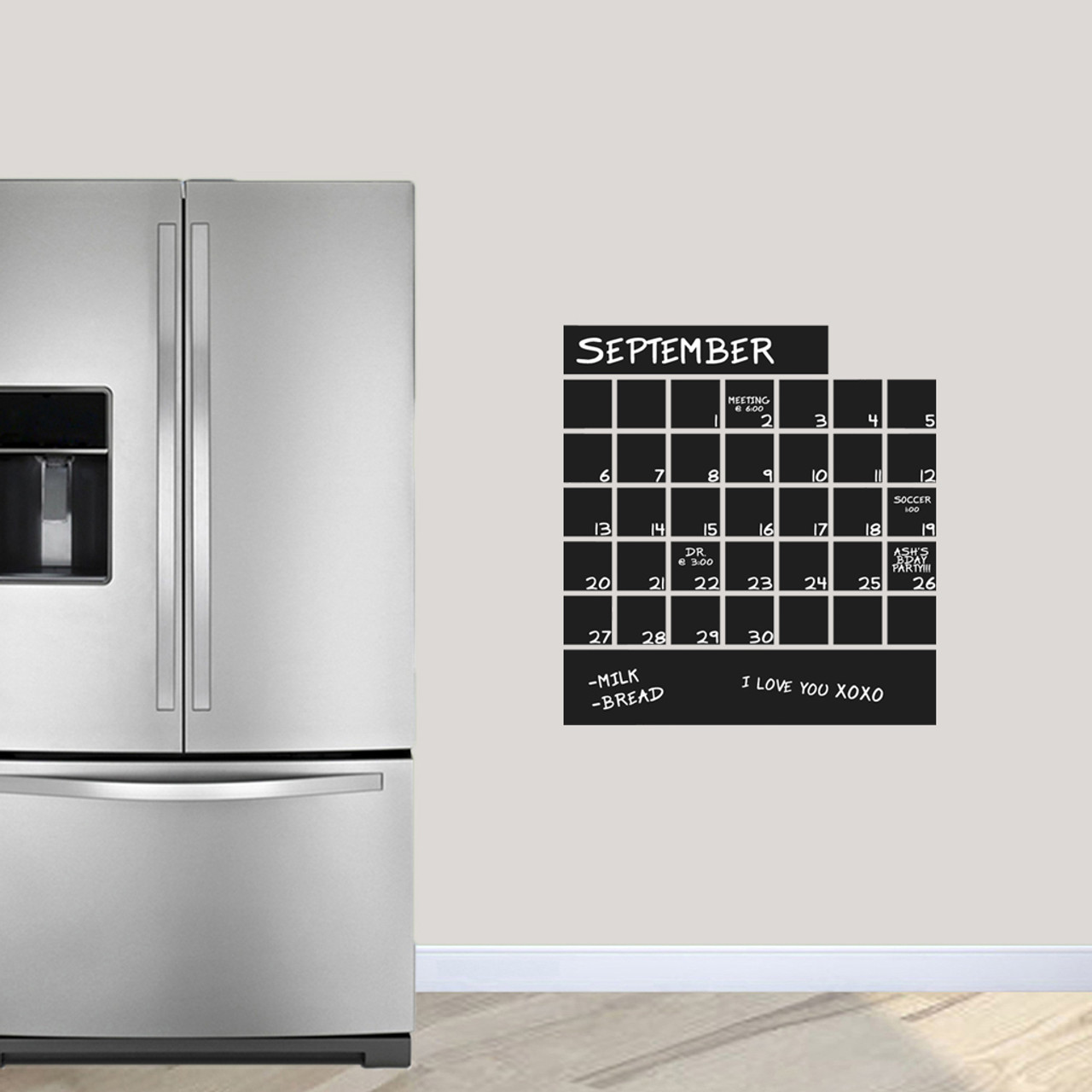 Chalkboard Calendar Wall Decals Wall Art Wall Murals