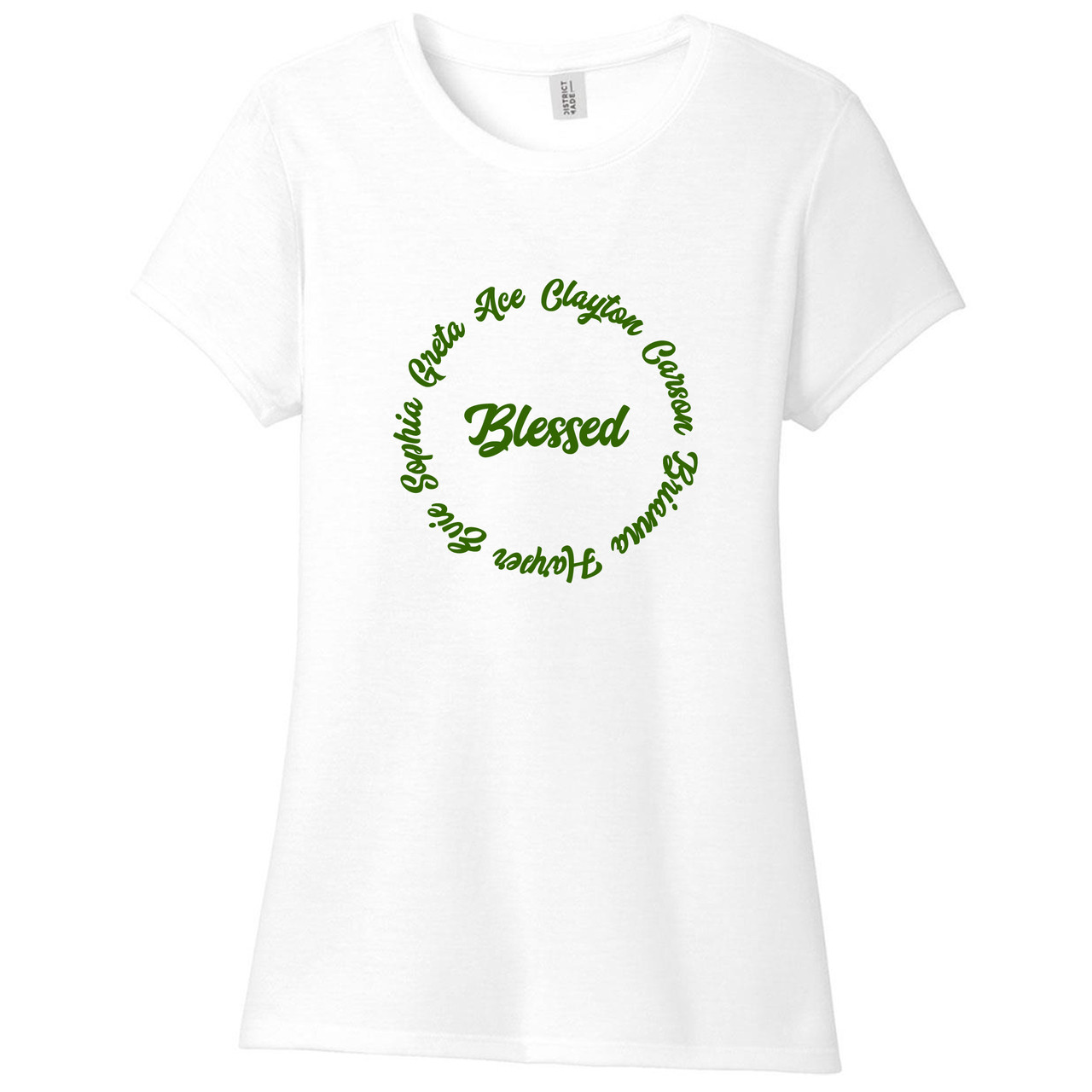 Custom Names Blessed Women's Fitted T 