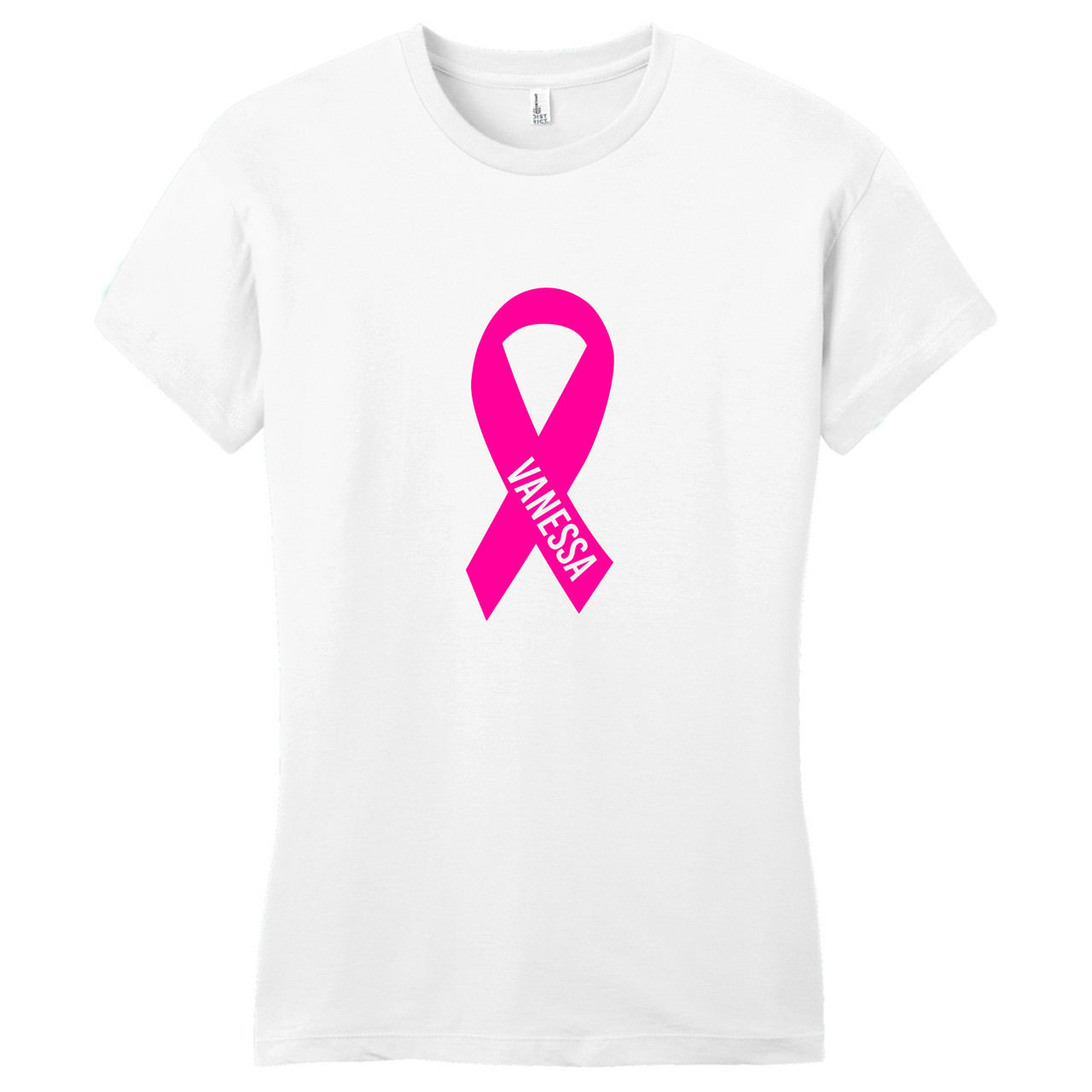  Womens Breast Awareness Tops Red Ribbon Graphic Tees