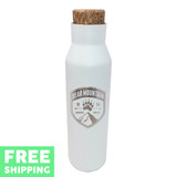 Custom Business Logo Engraved 20 oz. Stainless Bottle With Faux Cork Screw Top