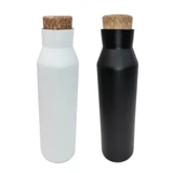 Custom Crossed Arrows With Initials Engraved 20 oz. Stainless Bottle With Faux Cork Screw Top