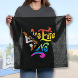 Lake Erie Love - Shores and Islands Ohio - Pride Flag - Black Bandana