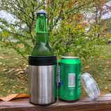 Lucky Ohio Engraved 10 oz. Stainless Three-in-One Bottle Can Holder Tumbler
