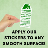 Camp Rules Mini Sticker