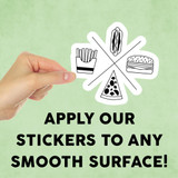 Fast Food Cross Mini Sticker