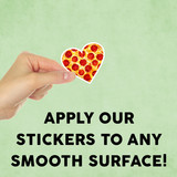 Heart Pizza Mini Sticker