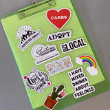 I Dance with My Chickens Mini Sticker