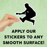 Jumping Guitar Player Mini Sticker