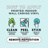 Printed Rainbows Set Wall Decals - Peel - Stick - Remove - Replace