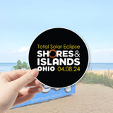Lake Erie Love - Shores and Islands Ohio - Shores and Islands Solar Eclipse Decal Sticker