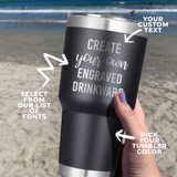 Create Your Own Custom Engraved 30 oz Stainless Steel Tumbler Personalized Drinkware with Bulk Discounts